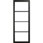 Internal Black Laminate Glazed Crittal Door with Clear Glass - Pre-Finished - 1981 x 838 x 35mm - Brent - XL Joinery