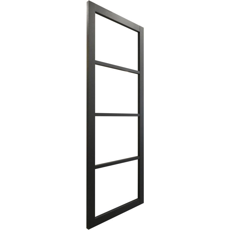Internal Black Laminate Glazed Crittal Door with Clear Glass - Pre-Finished - 1981 x 838 x 35mm - Brent - XL Joinery