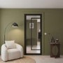 Internal Black Laminate Glazed Crittal Door with Clear Glass - Pre-Finished - 1981 x 762 x 35mm - Foundry - XL Joinery