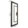 Internal Black Laminate Glazed Crittal Door with Clear Glass - Pre-Finished - 1981 x 762 x 35mm - Foundry - XL Joinery