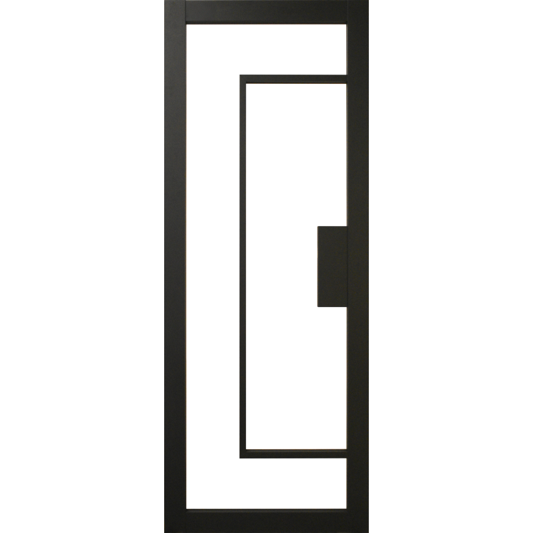 Internal Black Laminate Glazed Crittal Door with Clear Glass - Pre-Finished - 1981 x 762 x 35mm - Foundry - XL Joinery
