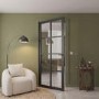 Internal Black Laminate Glazed Crittal Door with Clear Glass - Pre-Finished - 1981 x 762 x 35mm - Haringey - XL Joinery