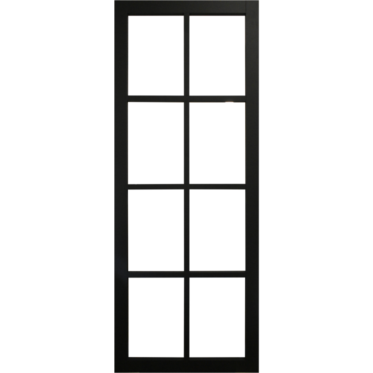 Internal Black Laminate Glazed Crittal Door with Clear Glass - Pre-Finished - 1981 x 762 x 35mm - Haringey - XL Joinery