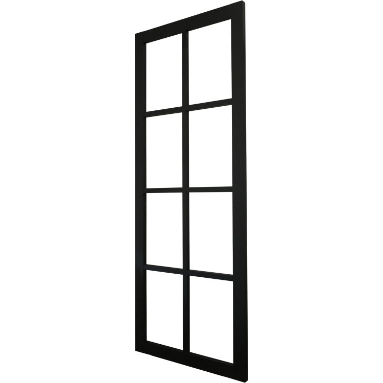 Internal Black Laminate Glazed Crittal Door with Clear Glass - Pre-Finished - 1981 x 762 x 35mm - Haringey - XL Joinery