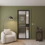 Internal Black Laminate Glazed Crittal Door with Clear Glass - Pre-Finished - 1981 x 838 x 35mm - Milton - XL Joinery