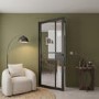 Internal Black Laminate Glazed Crittal Door with Clear Glass - Pre-Finished - 1981 x 838 x 35mm - Milton - XL Joinery