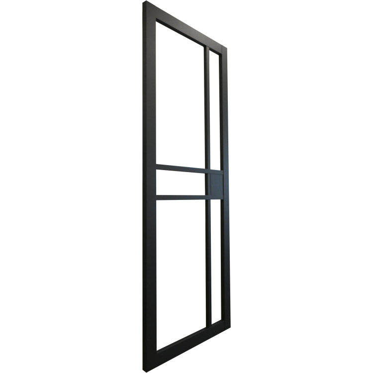 Internal Black Laminate Glazed Crittal Door with Clear Glass - Pre-Finished - 1981 x 838 x 35mm - Milton - XL Joinery