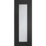 Internal Black Fully-Glazed Door with Clear Glass - 1981 x 610 x 35mm - Palermo - XL Joinery