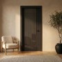 Internal Black Laminate Glazed Door with Clear Glass - Pre-Finished - 1981 x 838 x 35mm - Stria - XL Joinery