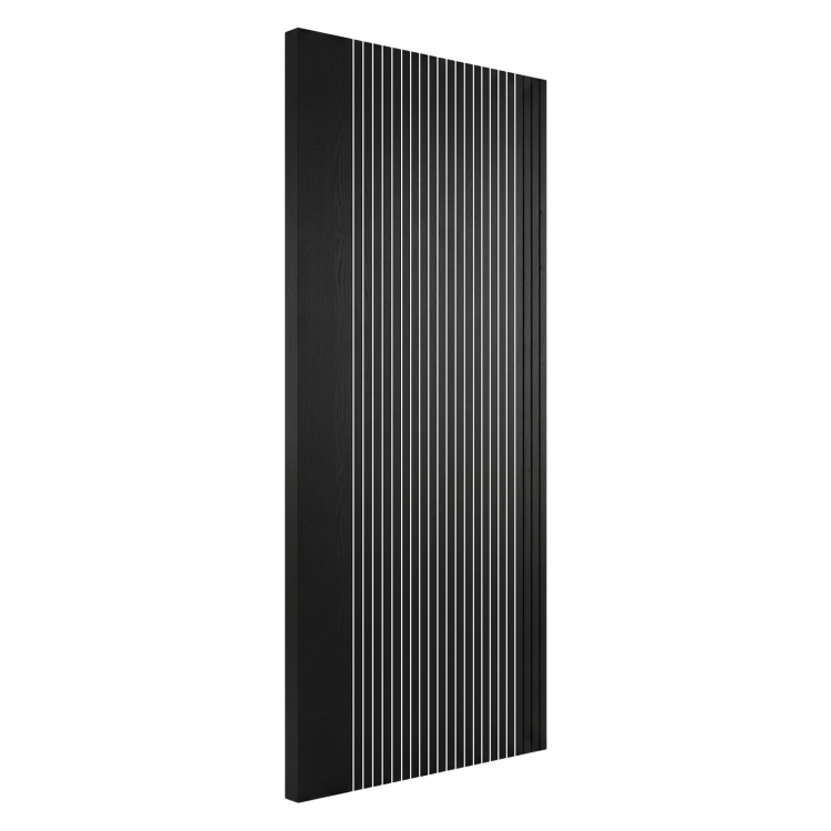 Internal Black Laminate Glazed Door with Clear Glass - Pre-Finished - 1981 x 838 x 35mm - Stria - XL Joinery