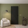 Internal Black Laminate Crittal FD30 Fire Door - Pre-Finished - 1981 x 762 x 44mm - Milton - XL Joinery