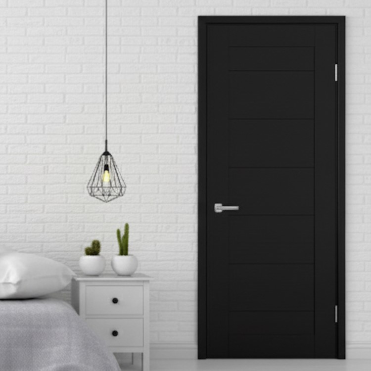 Internal Black Door - 2040 x 726 x 40mm - Palermo - XL Joinery
