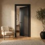 Internal Black Laminate Door - Pre-Finished - 1981 x 762 x 35mm - Stria - XL Joinery