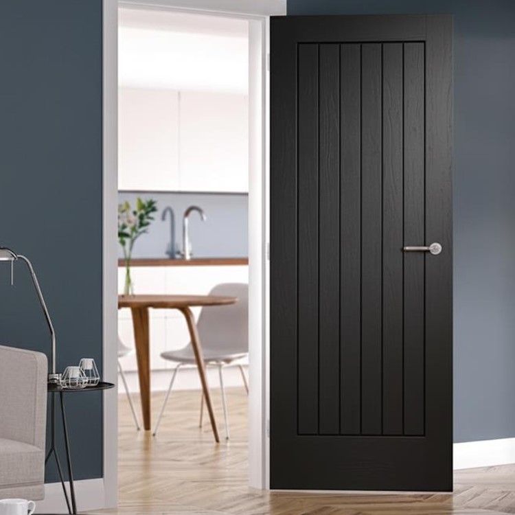 Internal Black Cottage FD30 Fire Door - 1981 x 762 x 44mm - Suffolk - XL Joinery