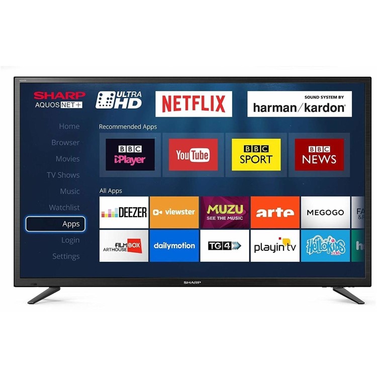 Refurbished Sharp 49" 4K Ultra HD LED Freeview HD Smart TV