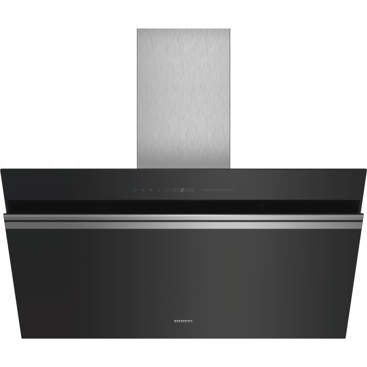 Siemens LC91KWW60B iQ700 90cm Angled Chimney Cooker Hood -  Black
