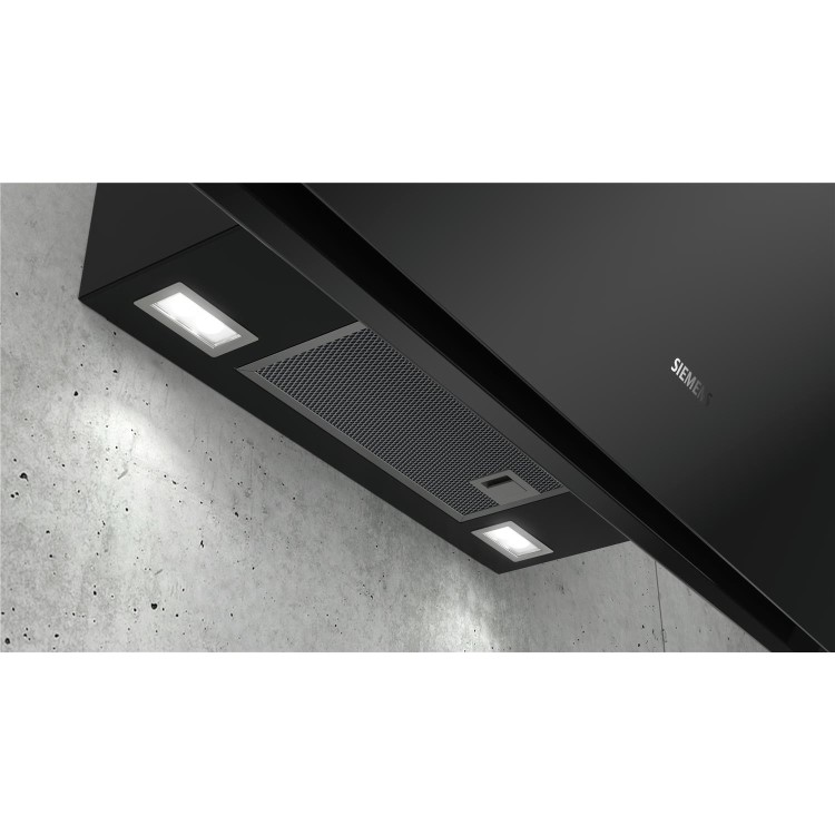 Siemens LC91KWW60B iQ700 90cm Angled Chimney Cooker Hood -  Black
