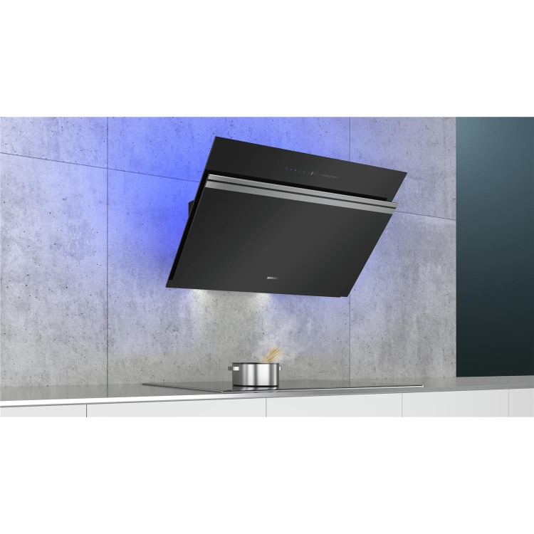 Siemens LC91KWW60B iQ700 90cm Angled Chimney Cooker Hood -  Black