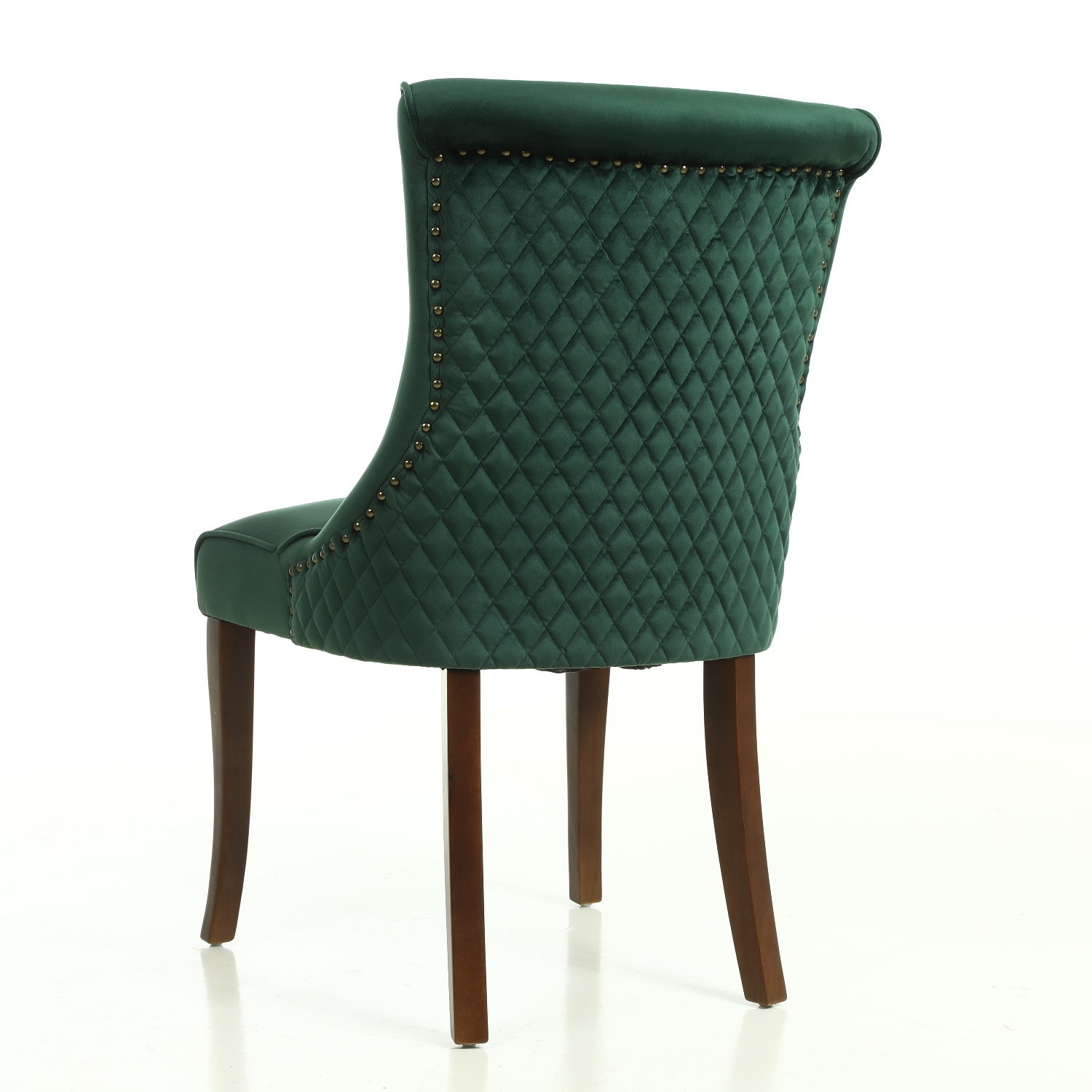 Set of 2 Green Velvet Dining Chairs Lucille BuyItDirect.ie