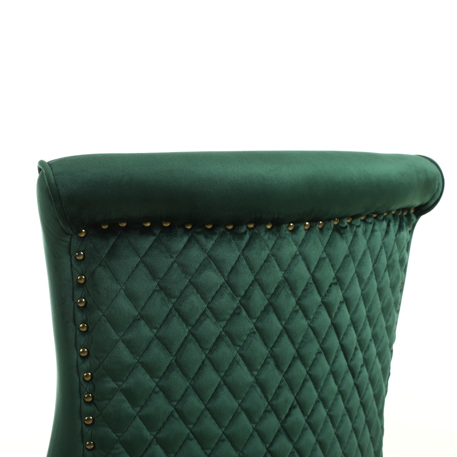 Set of 2 Green Velvet Dining Chairs Lucille BuyItDirect.ie