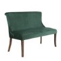 Large Green Velvet Dining Bench with Back -  Seats 2 - Lucille