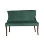 Large Green Velvet Dining Bench with Back -  Seats 2 - Lucille