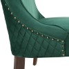 Large Green Velvet Dining Bench with Back -  Seats 2 - Lucille