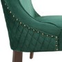 Large Green Velvet Dining Bench with Back -  Seats 2 - Lucille