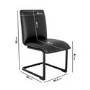 Set of 2 Black Faux Leather Cantilever Dining Chairs - Lucas
