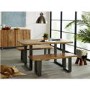 Large Live Edge Solid Wood Dining Bench