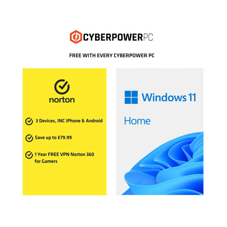 CyberPowerPC Amethyst Intel Core i5-12400F GeForce RTX 4060 16GB RAM 1TB SSD + 23.8" FHD Gaming Monitor