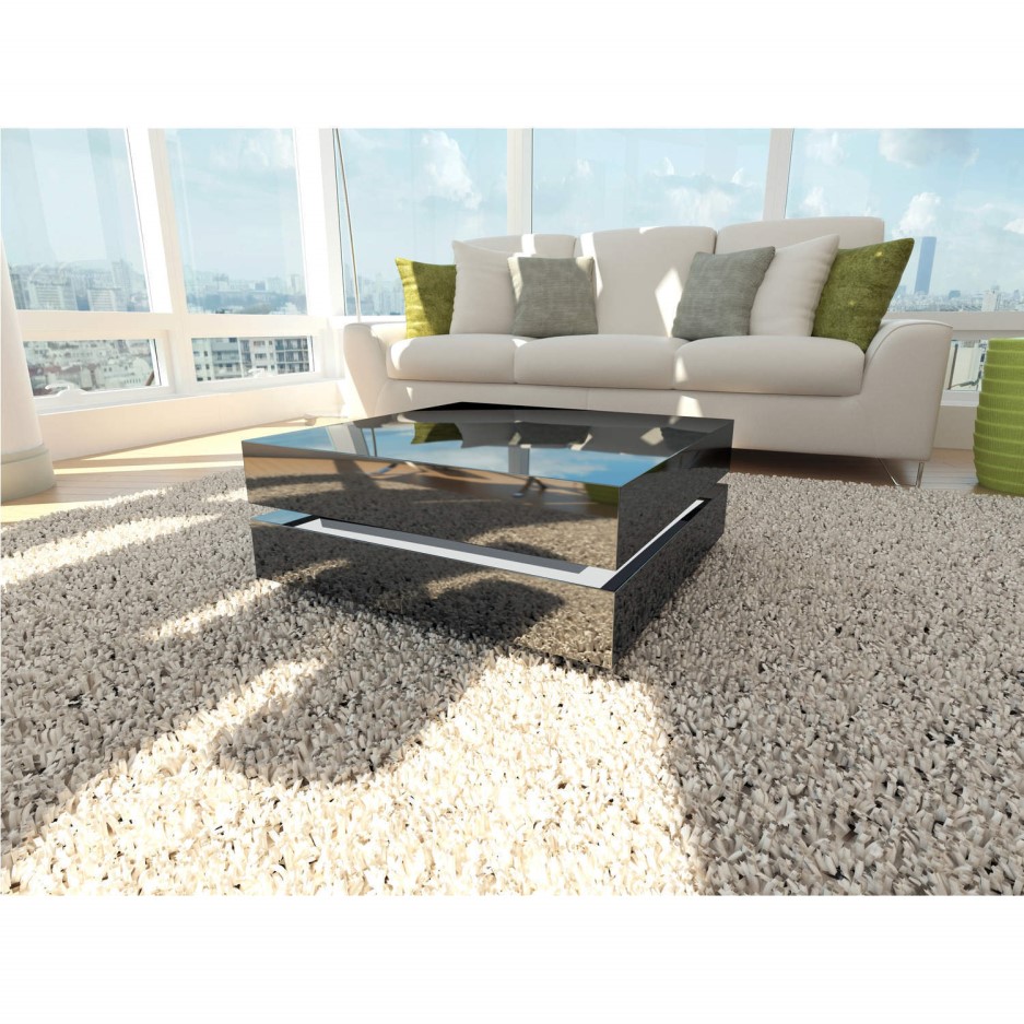 High Gloss Black Coffee Table with LED Lighting - Tiffany ...