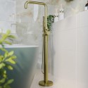 A1/LENBBFS GRADE A1 - Brushed Brass Freestanding Bath Shower Mixer Tap - Lenton