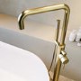 Brushed Brass Freestanding Bath Shower Mixer Tap - Lenton