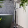 GRADE A1 - Chrome Freestanding Bath Shower Mixer Tap - Lenton