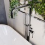 GRADE A1 - Chrome Freestanding Bath Shower Mixer Tap - Lenton