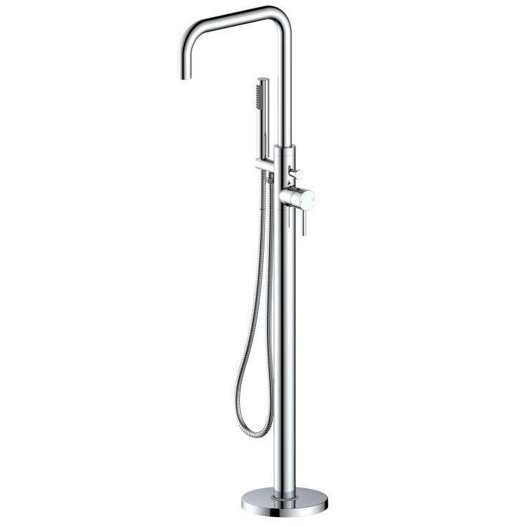 GRADE A1 - Chrome Freestanding Bath Shower Mixer Tap - Lenton