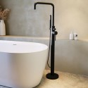 LENMBFS Matt Black Freestanding Bath Shower Mixer Tap - Lenton