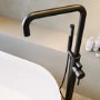Matt Black Freestanding Bath Shower Mixer Tap - Lenton