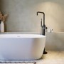 Matt Black Freestanding Bath Shower Mixer Tap - Lenton