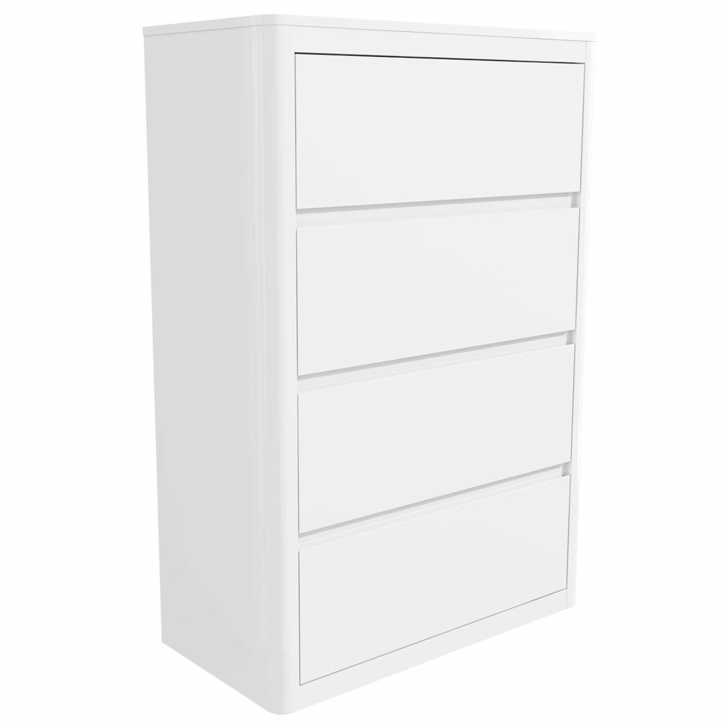Lexi White High Gloss 4 Drawer Chest of Drawers BuyItDirect.ie