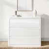 White High Gloss Chest of 3 Drawers with Curved Edges - Lexi