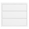 White High Gloss Chest of 3 Drawers with Curved Edges - Lexi