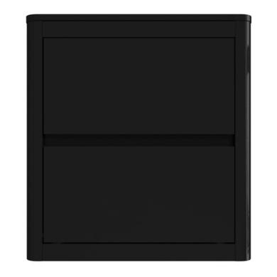 Lexi Black High Gloss 2 Drawer Bedside Table