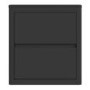 Grey High Gloss Curved 2 Drawer Bedside Table - Lexi