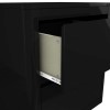 Lexi Black High Gloss 2 Drawer Bedside Table