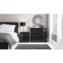 Lexi Black High Gloss 2 Drawer Bedside Table