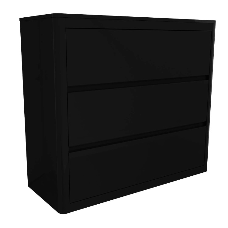 Lexi Black High Gloss 3 Drawer Chest of Drawers