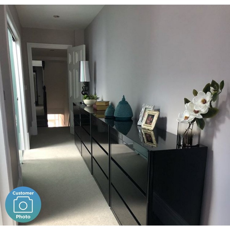 Lexi Black High Gloss 3 Drawer Chest of Drawers