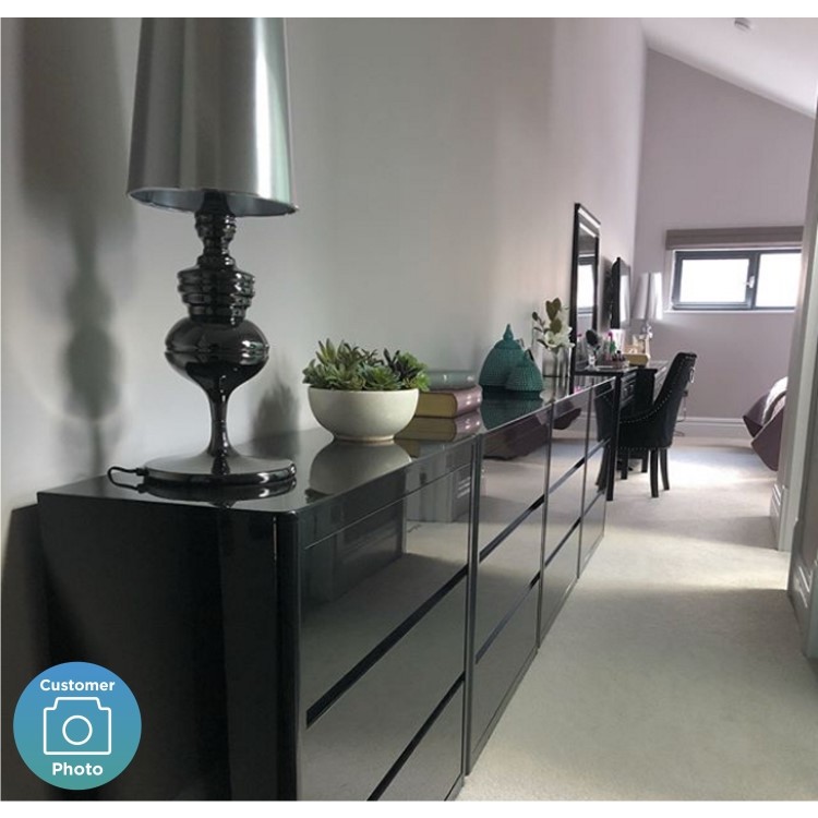 Lexi Black High Gloss 3 Drawer Chest of Drawers